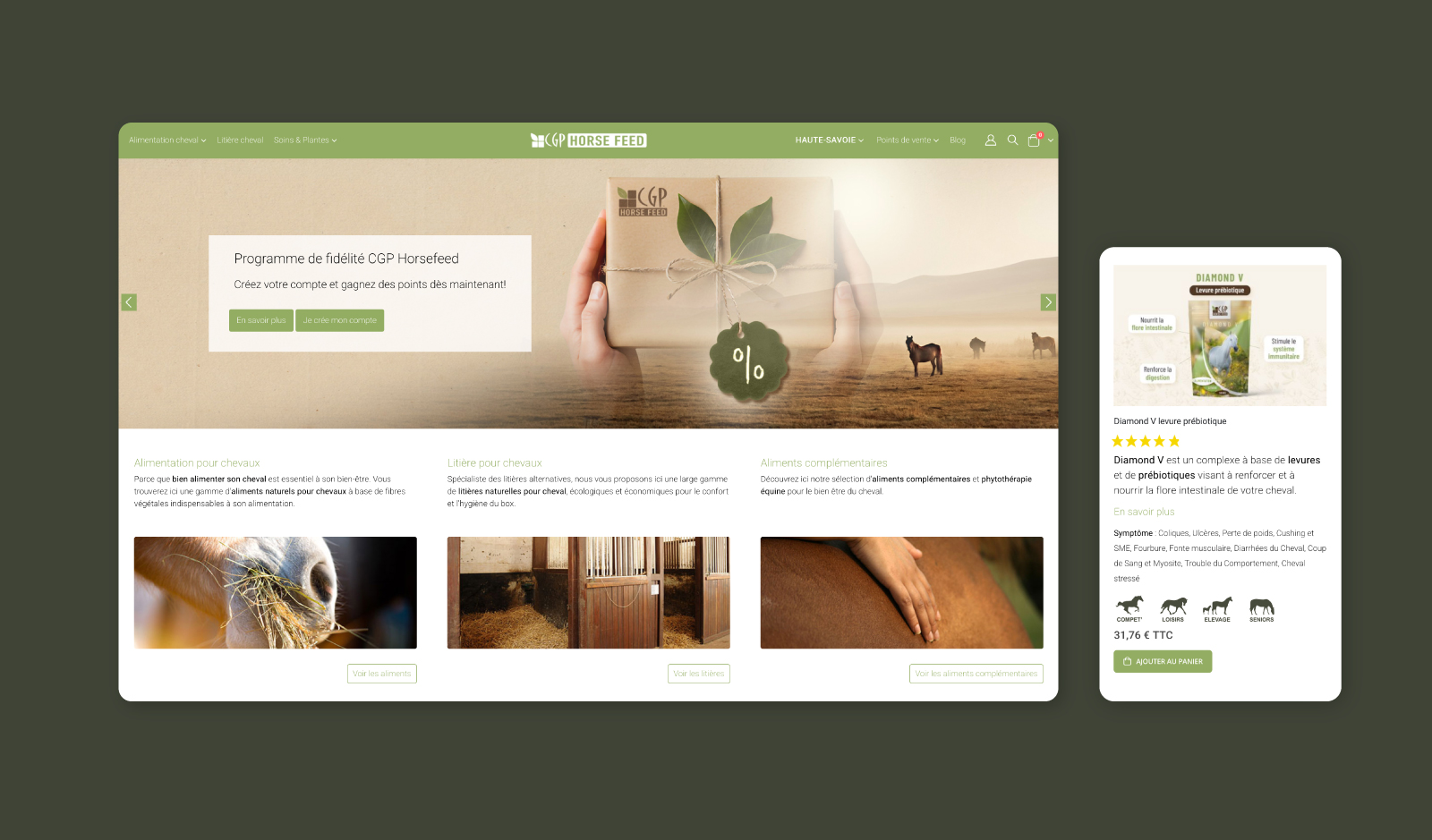 Site E-commerce CGP Horsefeed