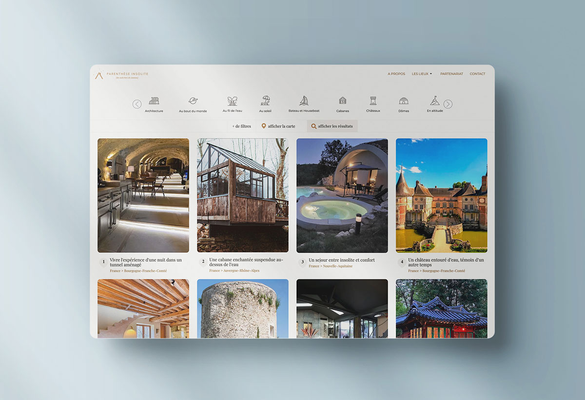 Site web Parenthèse Insolite
