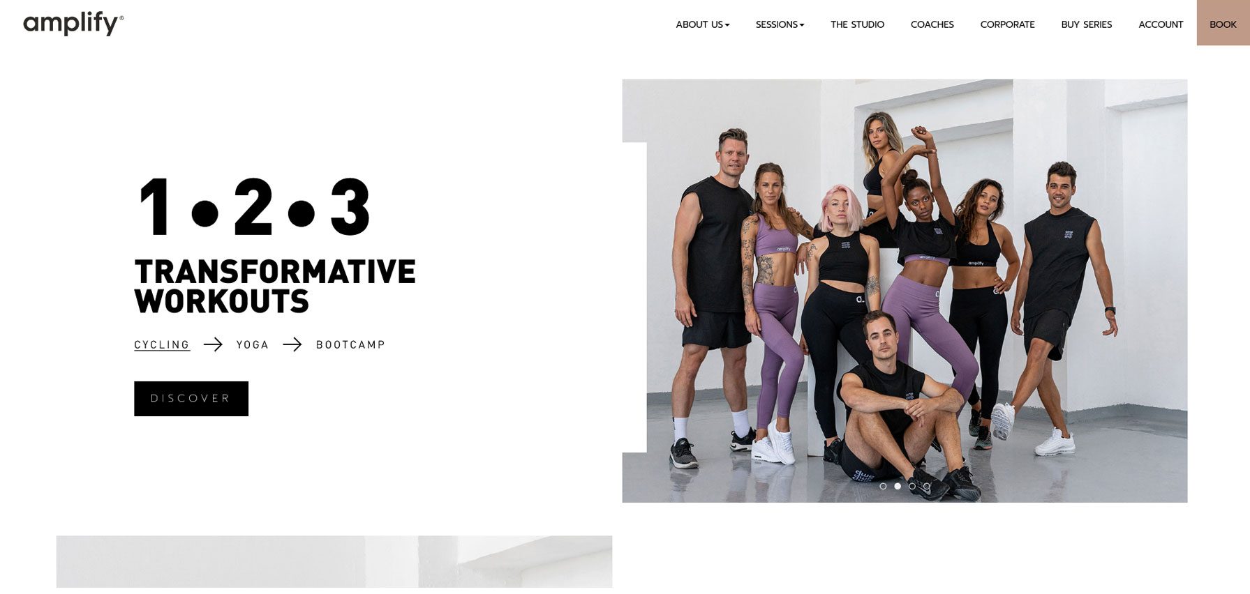 amplify - site internet de club de fitness à Lisbonne
